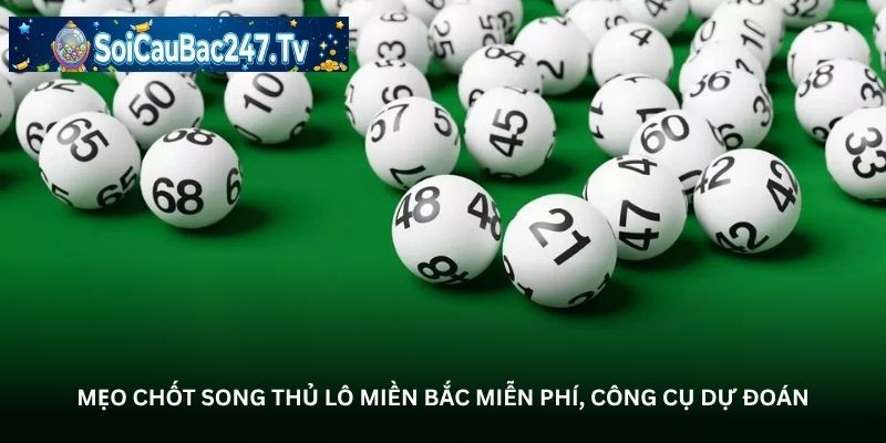 Mẹo chốt song thủ lô miền Bắc miễn phí, công cụ dự đoán
