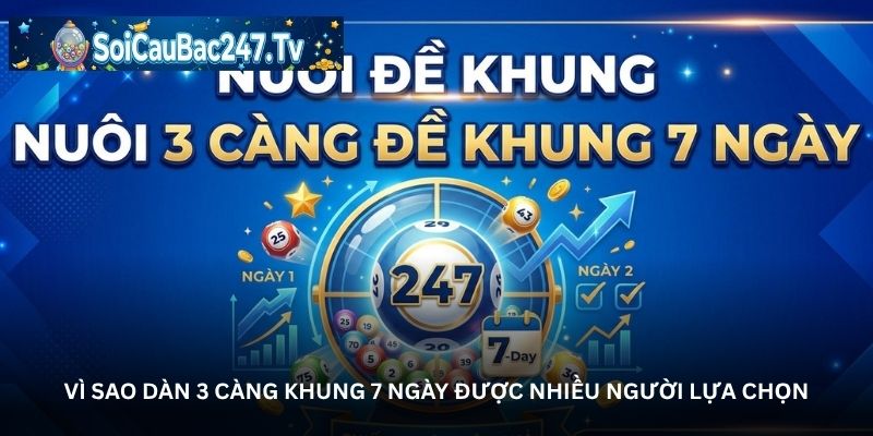 Vì sao dàn 3 càng khung 7 ngày được nhiều người lựa chọn